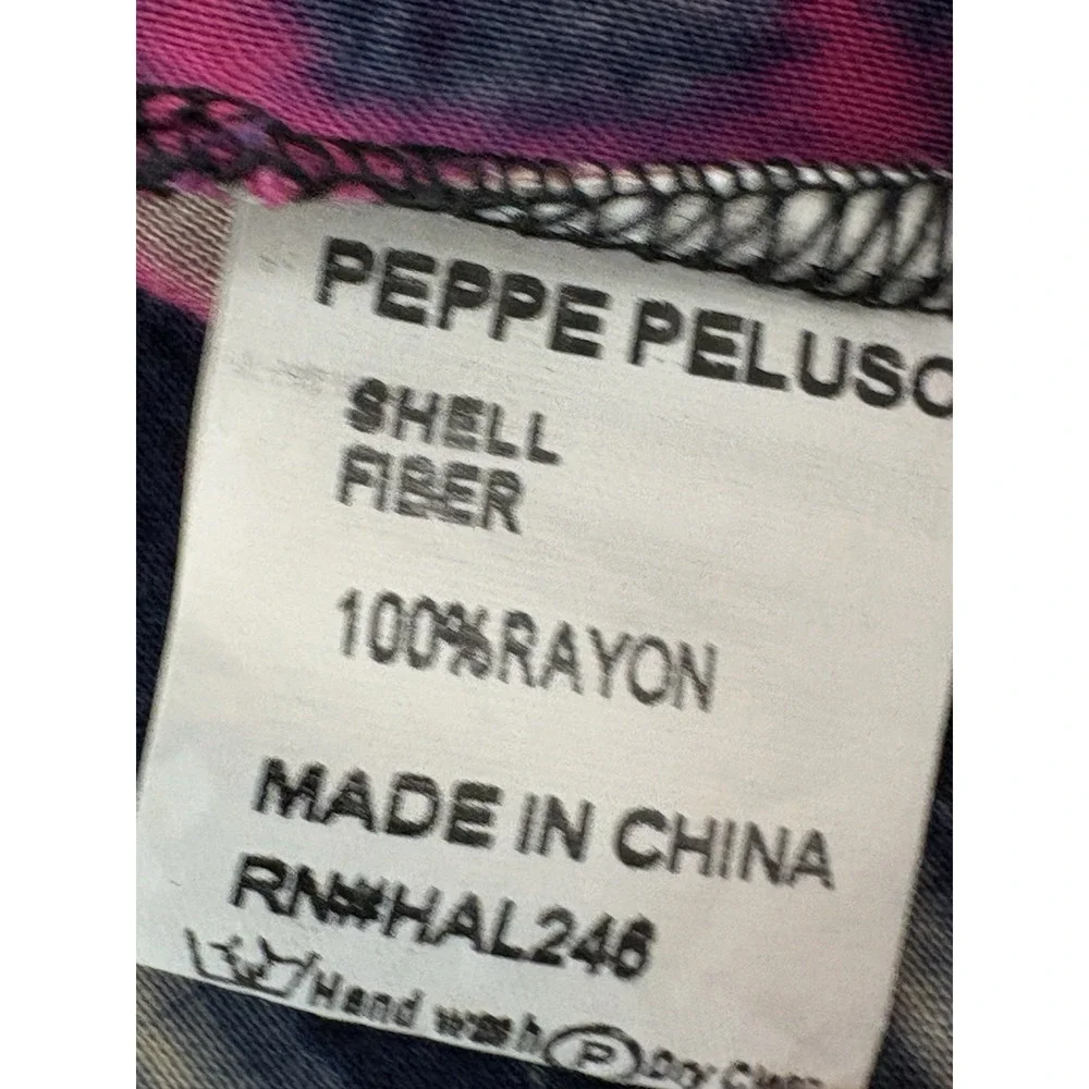 Peppe‎ Peluso Dress Size Medium Tank Sheer Boho Whimsical Tie Dye Flowy READ